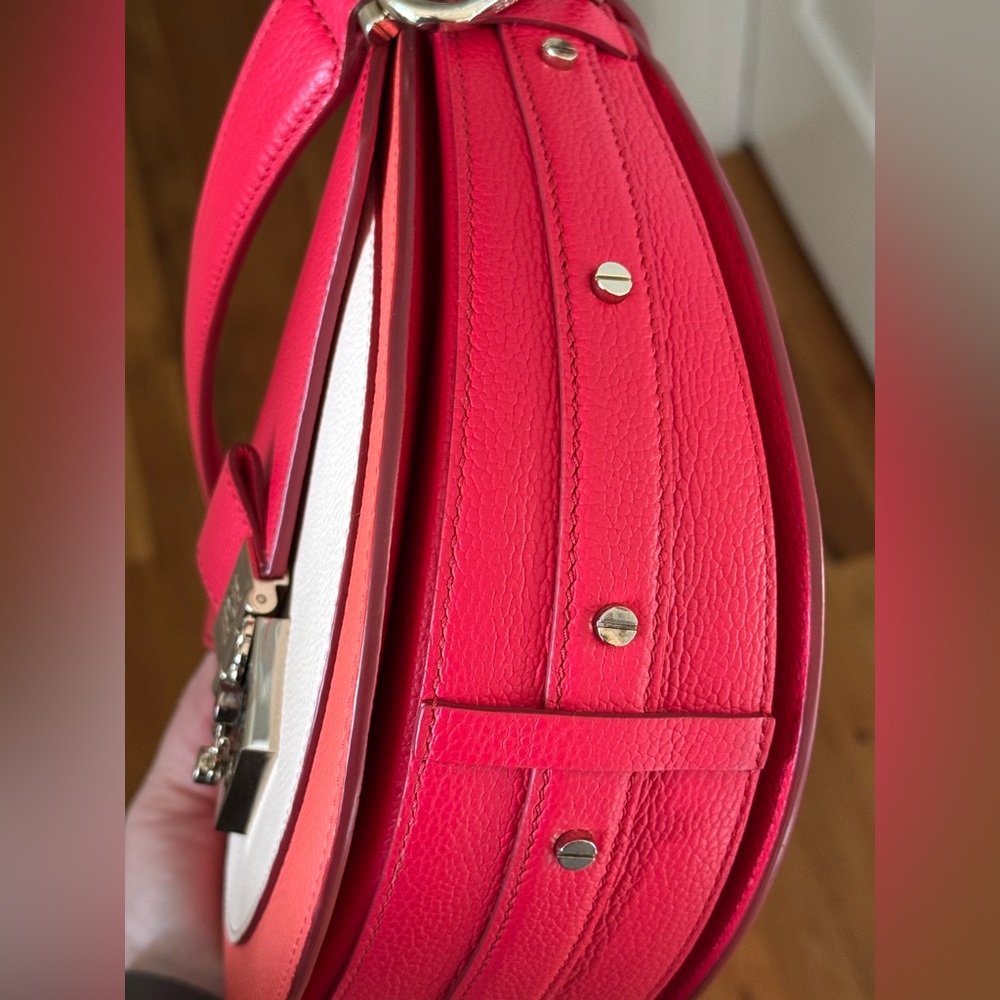 MCM Patricia Shoulder Bag with Top Handle Color block pattern - Red/Coral - EUC - Picture 11 of 11